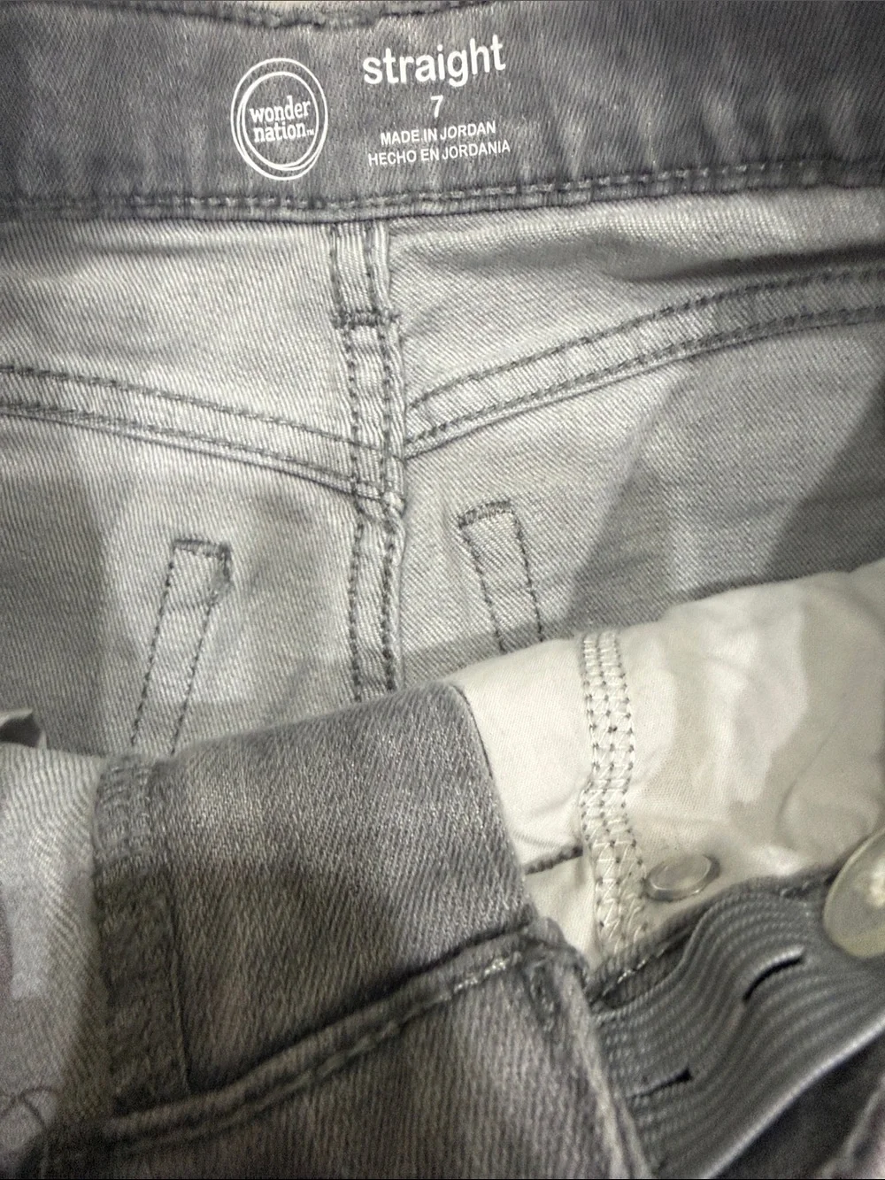 wonder nation Gray Denim Shorts with Subtle Wash